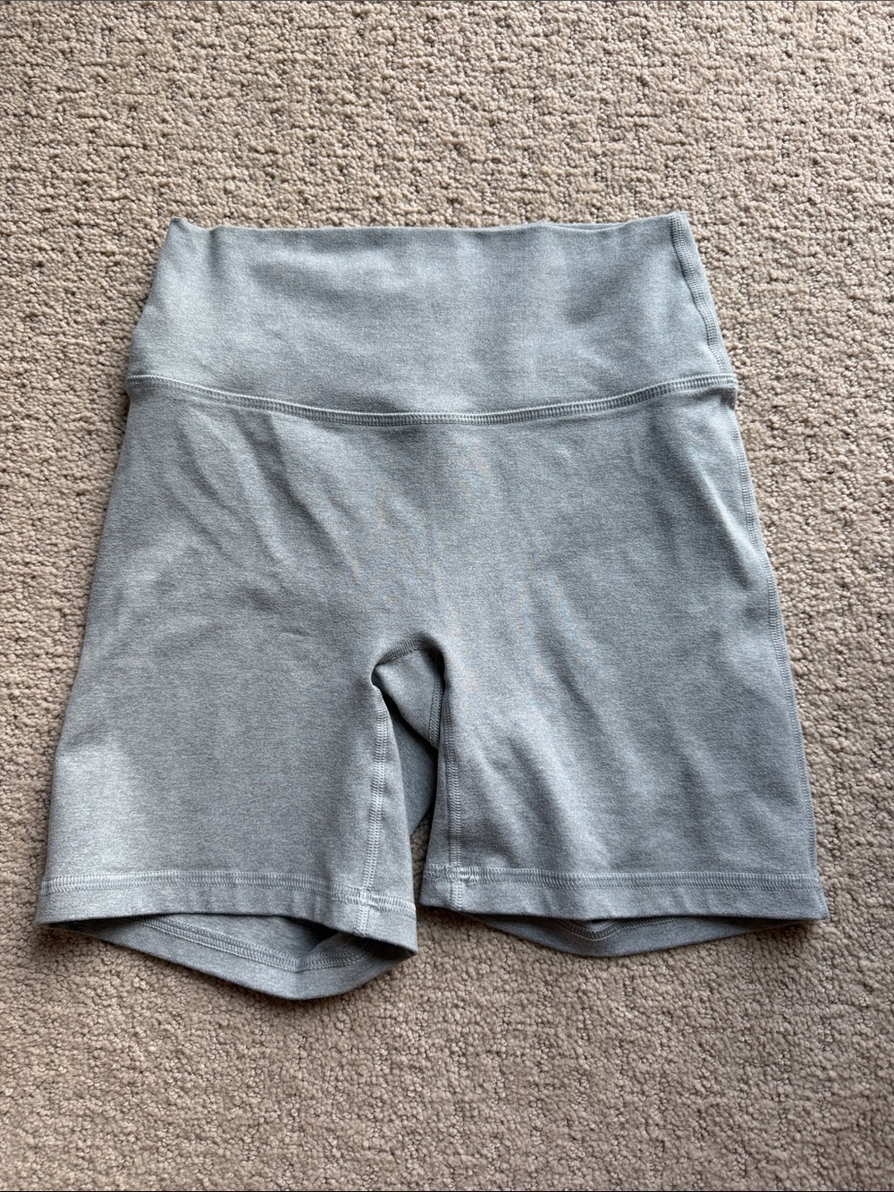 Women’s High-Rise Athletic Shorts in Light Gray